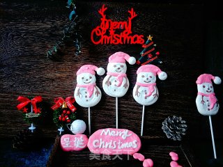雪人棒棒蛋白糖的做法步骤：12