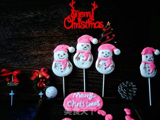雪人棒棒蛋白糖的做法步骤：15
