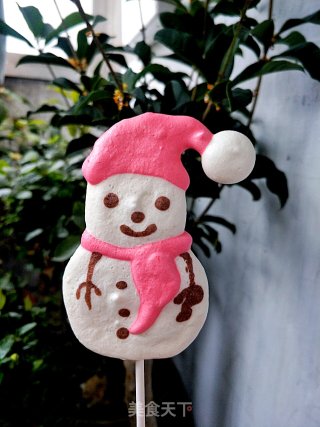 雪人棒棒蛋白糖的做法步骤：16