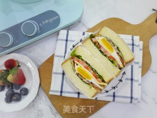 培根芝士三明治的做法步骤：6