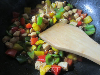 彩椒炒鸡胸肉的做法步骤：13