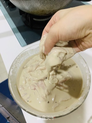 冬季美食，水煮滑肉的做法步骤：3