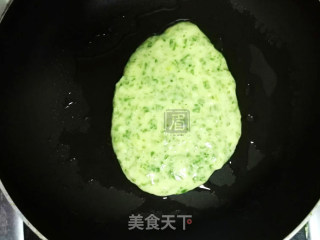 荠菜虾仁早餐饼的做法步骤：5