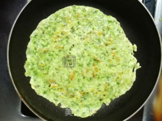 荠菜虾仁早餐饼的做法步骤：6