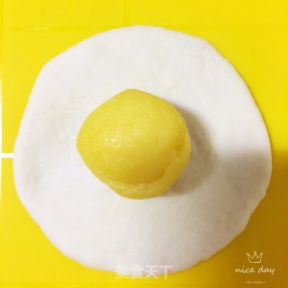 花朵奶黄面包的做法步骤：9