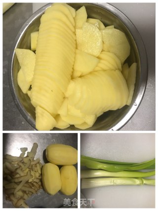 大葱炒土豆片的做法步骤：1