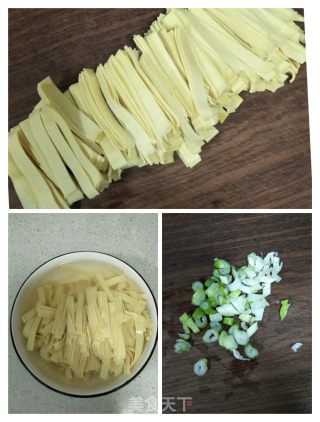 干豆腐炒油麦菜的做法步骤：3