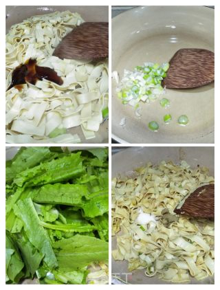 干豆腐炒油麦菜的做法步骤：5