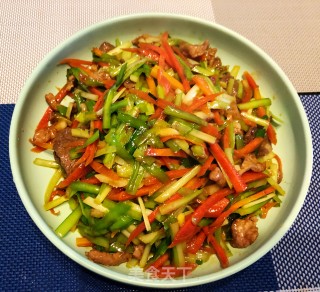 韭黄胡萝卜炒牛肉的做法步骤：6