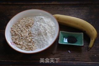 燕麦香蕉饼的做法步骤：1