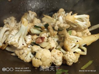 培根炒花菜的做法步骤：4