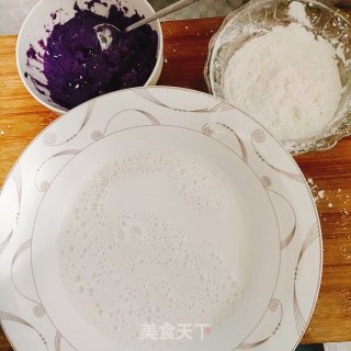 Q弹奶香紫薯小方的做法步骤：3