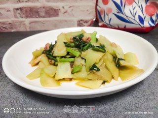扶手瓜炒肉末的做法步骤：5
