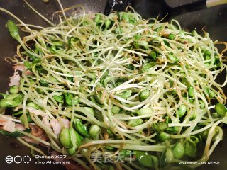 培根炒黑豆芽的做法步骤：7