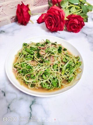 培根炒黑豆芽的做法步骤：11