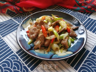 小米椒大葱炒羊肉的做法步骤：14