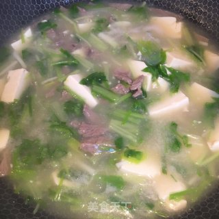 牛肉豆腐蔬菜汤的做法步骤：8