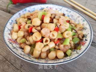 虾仁炒酒窝面的做法步骤：15