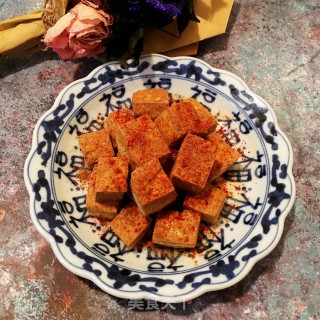 孜然油炸豆腐块的做法步骤：8