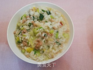 肉末油菜汤泡饭的做法步骤：10
