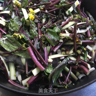 清炒紫菜苔的做法步骤：5