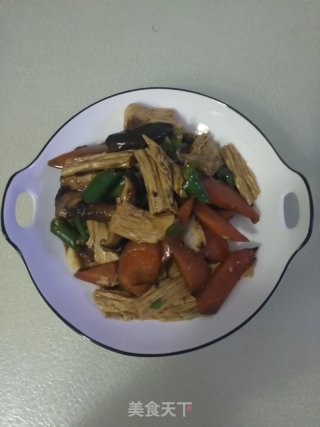 腐竹炒香菇的做法步骤：14