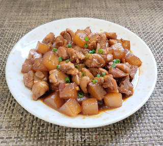 萝卜焖鸡肉的做法步骤：9