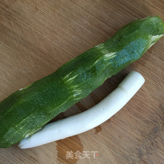 凉拌翡翠丝的做法步骤：1