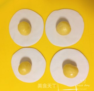 叶形奶黄包的做法步骤：6