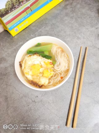 鸡蛋菜心面的做法步骤：7