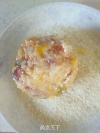 榨菜牛肉沫米饭丸子的做法步骤：8