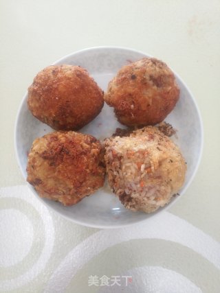 榨菜牛肉沫米饭丸子的做法步骤：10