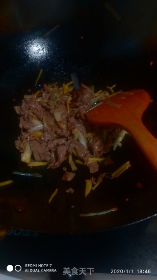 姜葱牛肉的做法步骤：5