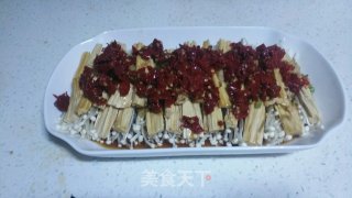 剁椒酱蒸腐竹金针菇的做法步骤：11