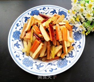 辣炒豆干的做法步骤：8