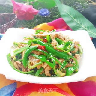 青椒肉丝的做法步骤：9