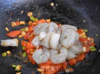 茄汁虾仁豆腐的做法步骤：8
