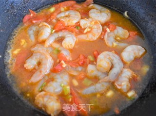 茄汁虾仁豆腐的做法步骤：9
