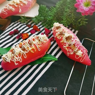 火龙果奶油魔笛面包的做法步骤：35