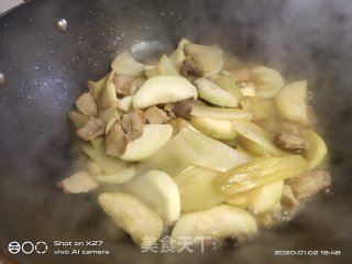 肉片莴笋佛手瓜的做法步骤：7