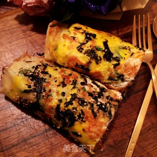 海苔鸡蛋饼的做法步骤：10