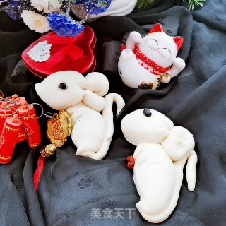 鼠年纳福馒头的做法步骤：27