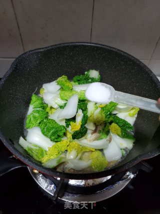 炒黄心菜的做法步骤：7