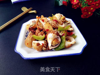辣炒北蛾螺的做法步骤：10