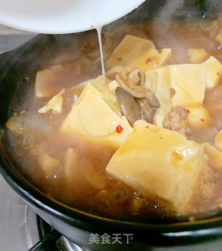 平菇豆腐辣煲的做法步骤：8