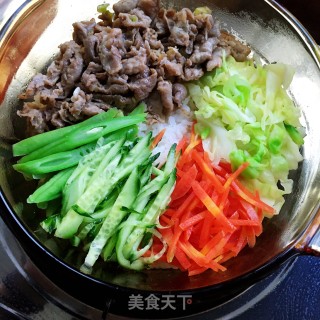 牛肉卷韩式拌饭的做法步骤：8