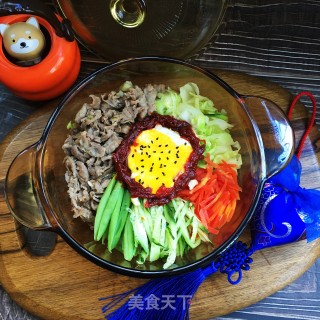 牛肉卷韩式拌饭的做法步骤：11