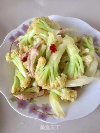 炒花菜的做法步骤：7