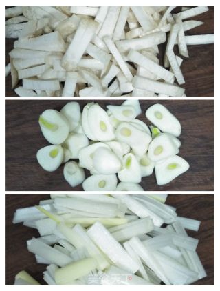 蚝油杏鲍菇油麦菜的做法步骤：3