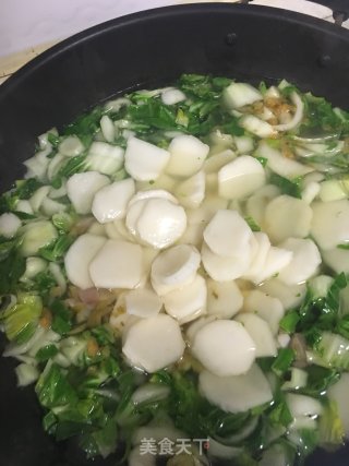 咸肉青菜年糕汤的做法步骤：8